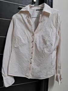 Kate Hill Silk Blend Button-Down Shirt