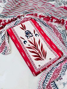 Rani & White Dress Material