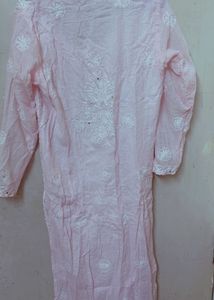 Pink Chikankari Kurta