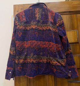 Patterned Button-Down Shirt