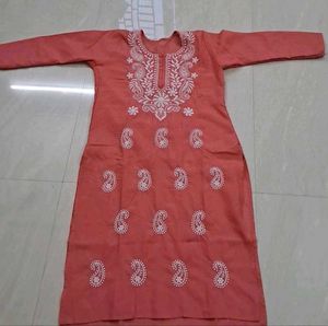 Pink Embroidered Kurti ❤️