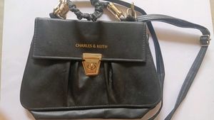 Charles & Keith Black Satchel Bag