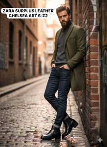 Zara Chelsea Leather Boots