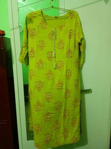 Elegant Green Printed floral sequins Kurta