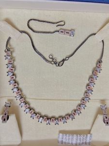 Elegant Pink & White Gemstone Jewelry Set