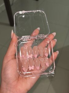 Pink Bow Press-On Nails