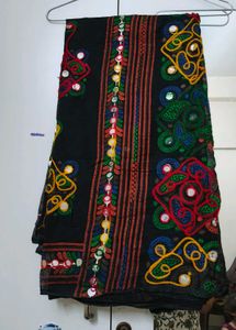 Black Mirror Work Rajasthani Dupatta