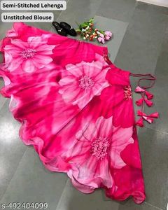 Floral Pink Lehenga Choli Set