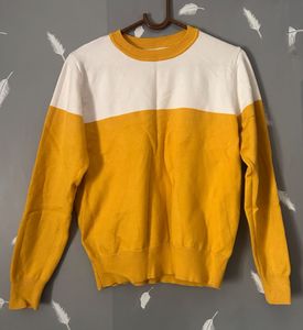 Yellow & White Pullover Sweater