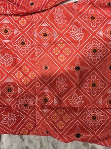 Red Printed Kurta
