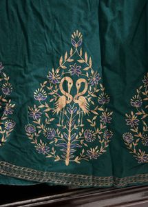 Emerald Green Floral Print Fabric
