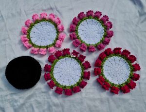 Crochet Lily Of The Valley Flower Coaster Set🌼🌸