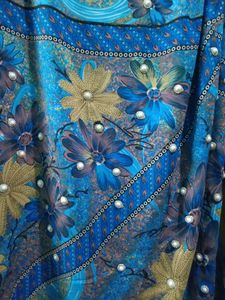 Blue Floral Saree with readymade Blouse