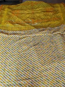 Yellow Chiffon Saree With Blouse