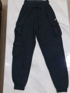 Black Cargo Joggers