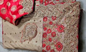 Beautiful Work Saree 💖 With Blouse 💝