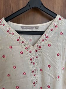 Embroidered Floral Kurti Top