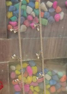 Silver Anklet with Charms