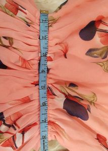 Cinched Waist Floral Crepe Midi Dress