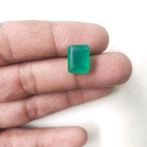 8.25 Cts.Natural Zambian Square Cut Panna Gemstone