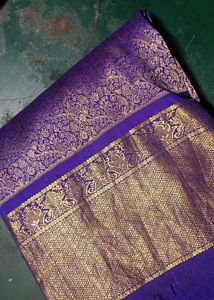 Elegant Purple Silk Saree