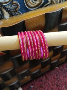 pink And Yellow laakh kada set