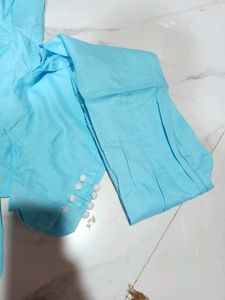 Elegant Sky Blue Kurta 3psc Set