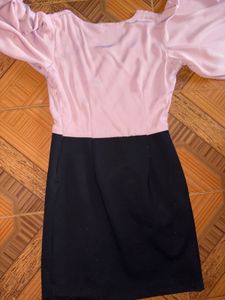 Pink Flared Sleeve dress