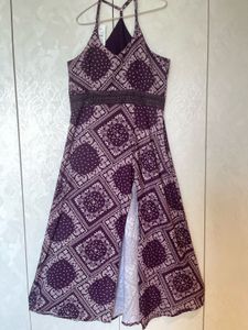 Straps Burgundy Maxi dress