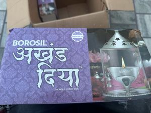 Borosil Big Akand Diya Set Unused Branded