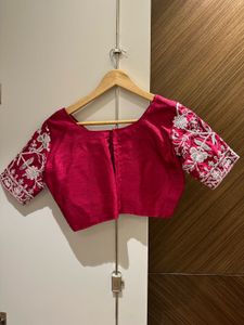 NEW Drape Ruffle Saree, Embroidered Blouse &amp; Belt
