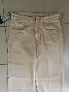 brand new white jeans