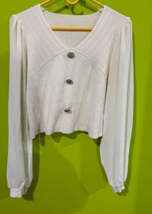 Elegant Cream Crop Top