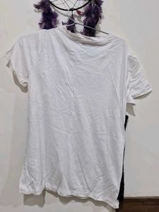 Trendy White &amp; Black Layered Top