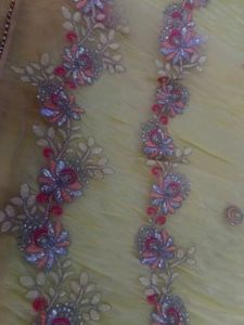 Yellow Embryo Dery Lehenga With Blouse And Duppta
