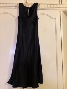 Tommy Hilfiger Black Pure Silk Cowl Neck Dress