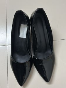 black block heel pumps - UK 7