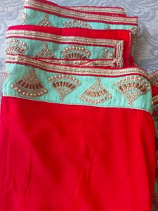 Lehanga With Designer Blouse And Long Duptta