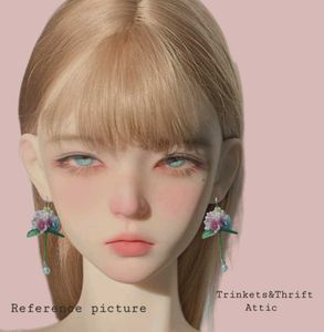 Hydrangea Blooms Hoop Earrings