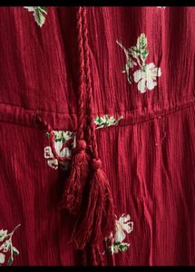 RED FLORAL MAXI DRESS