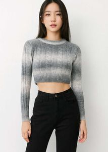 Stylish grey and white sweater