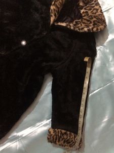 BLACK LEOPARD COAT