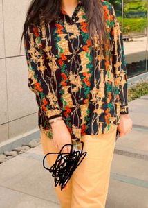 Antique Print Casual Shirt