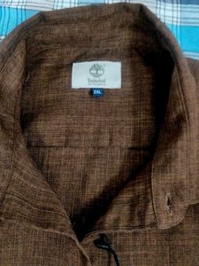 Rare Chocolate Browm Imported Linen Brand Shirt
