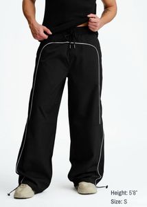 Black unisex Track Pants