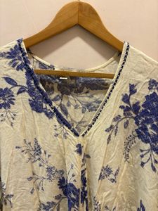 Beautiful Floral Tie-Front Top