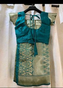 Green Banarasi Saree with blouse