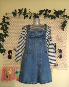Denim Dungaree + Free Top fixed Price