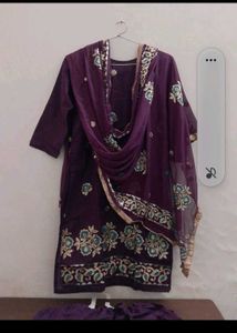 purple jamuni shalwar kurta set 2xl cotton