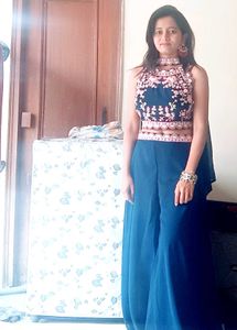 Crop Top Sharara Set